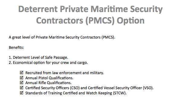 Deterrent PMSC